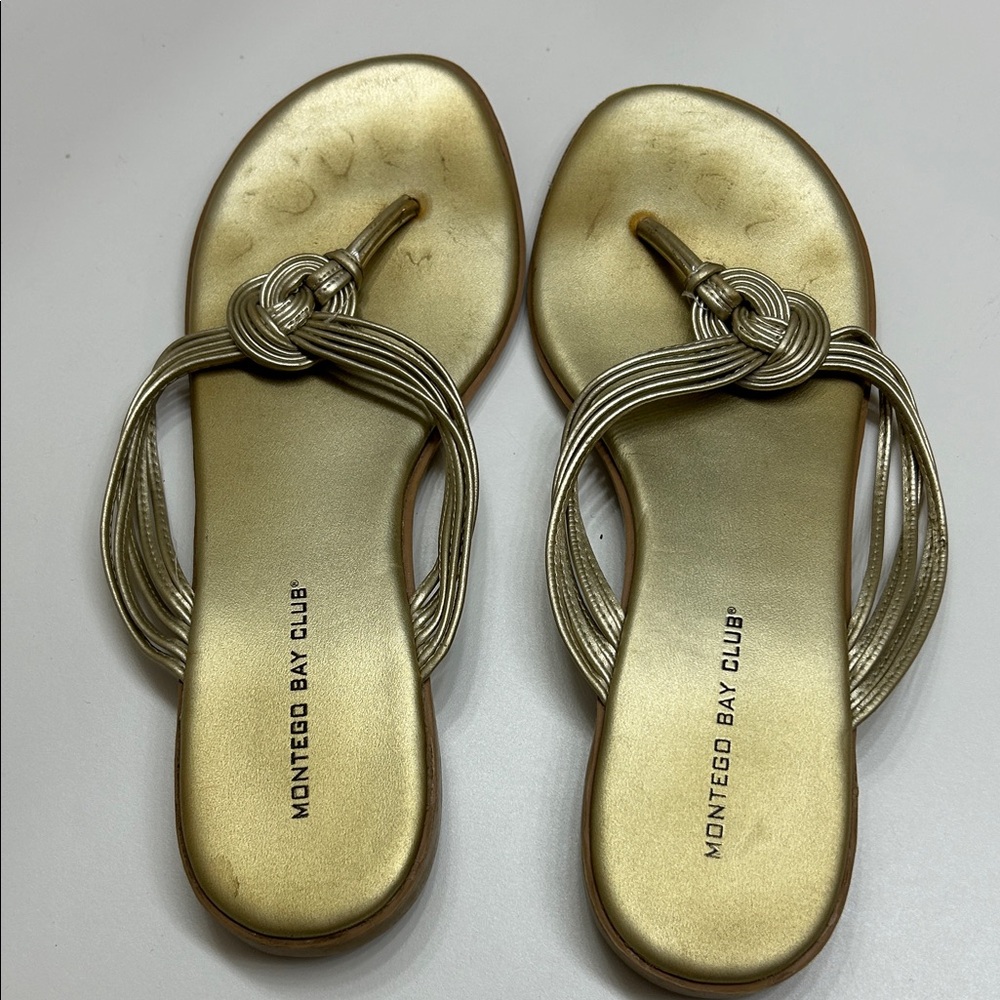 Montego Bay Club Metallic Gold Sandals